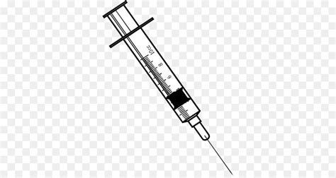 Syringe clipart line drawing, Syringe line drawing Transparent FREE for ...