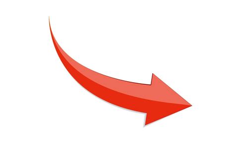 Red Arrow 3d Sign Icon. Vector illustration Isolated on White ...