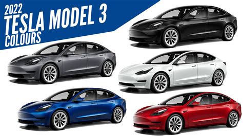 2022 Tesla Model 3 - All Color Options - Images | Tesla model, Tesla, Color