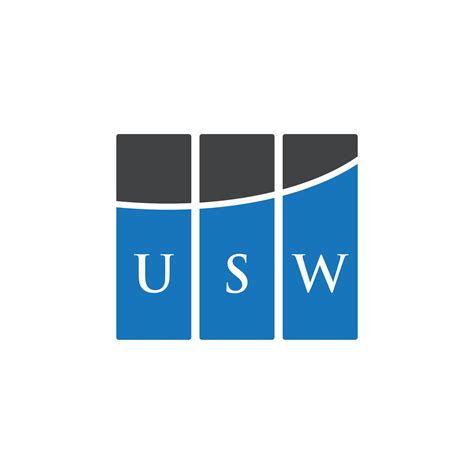 USW letter logo design on white background. USW creative initials ...