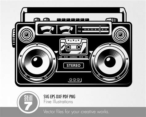 Boombox Svg Svg Cutting Files Eps Dxf Pdf Png | Etsy