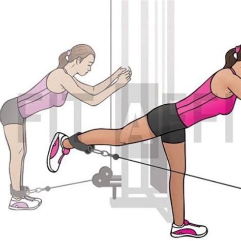 Cable Glute Kickbacks by D A. - Exercise How-to - Skimble