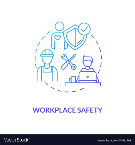 Workplace safety blue gradient concept icon Vector Image