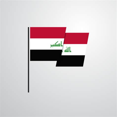 Iraq waving Flag design vector 14235935 Vector Art at Vecteezy