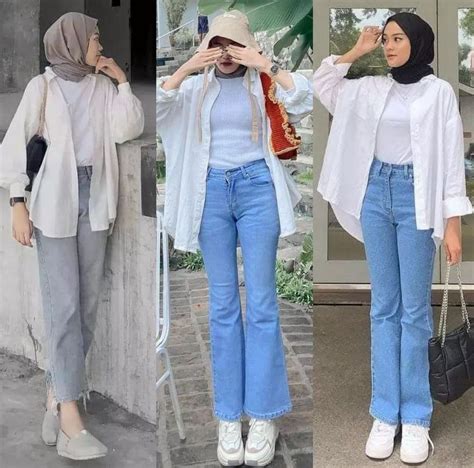 Inspirasi OOTD Kemeja Putih Perempuan Hijab, Simple dan Stylish ...