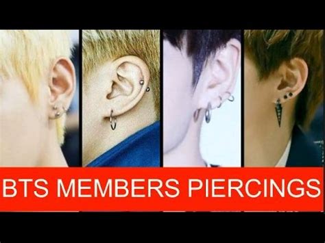 BTS MEMBERS PIERCINGS - YouTube