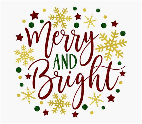 Merry And Bright Svg , Free Transparent Clipart - ClipartKey