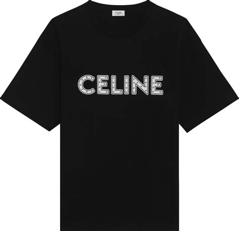 Celine Black Studded-Logo T-Shirt | INC STYLE