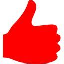 Red thumbs up icon - Free red hand icons