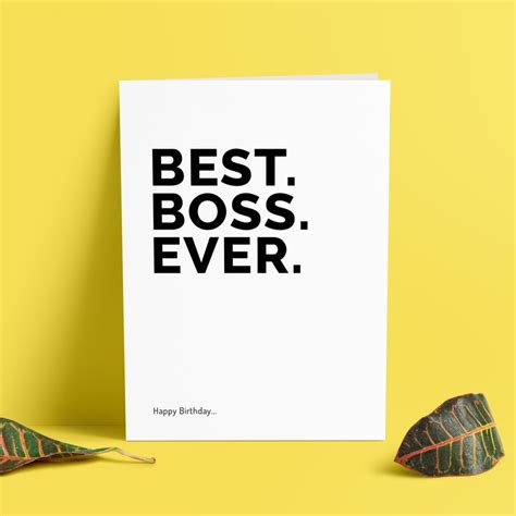 Funny Boss Birthday Cards Best. Boss. Ever. Boss Birthday - Etsy UK