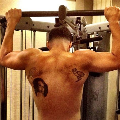 Drake's Back Owl Tattoo- PopStarTats