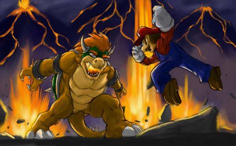 Mario & Bowser Pair Fan Art | Game-Art-HQ