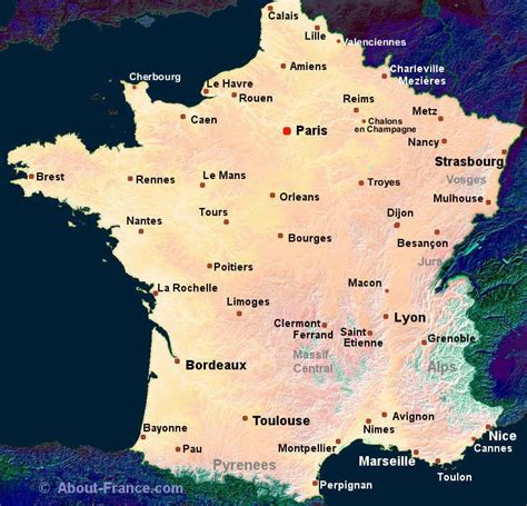 Map Of France - Best Map of Middle Earth