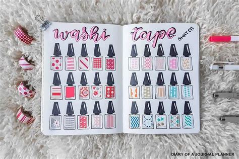 40 Creative Bullet Journal Washi Tape Ideas