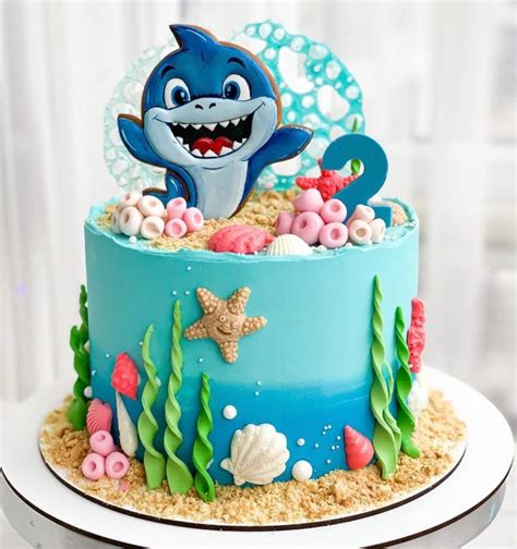 15 Adorable Baby Shark Birthday Cake Ideas (They're So Cute) | Baby boy ...