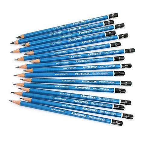 Staedtler Mars Lumograph Drawing Pencil 100 (2B,3B, 4B,5B,6B,7B,8B,9B,B ...