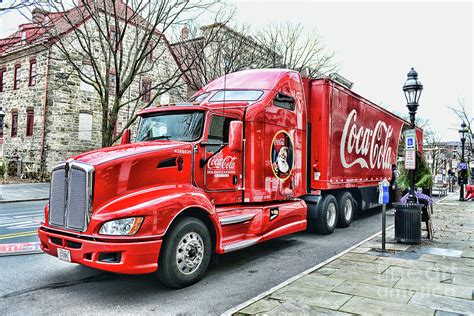 The bright red Coca-Cola truck Photograph by Paul Ward - Pixels