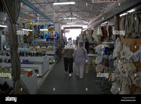 tourists at larnaca indoor market in the old town of larnaka republic ...