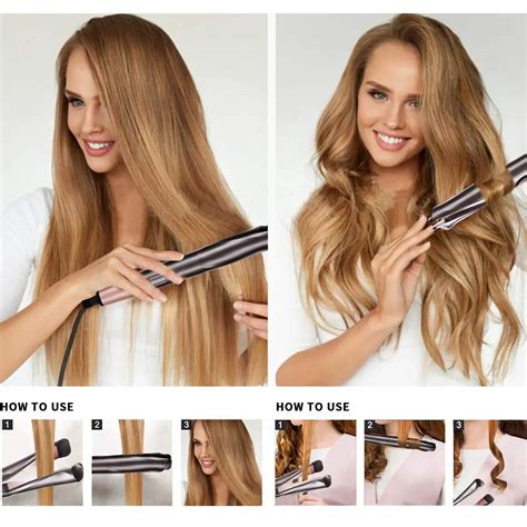 2020 Flat Iron Hair Straightener 2-in-1 Twist Straightening Curling ...