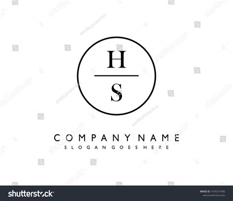 Initials Letter Hs Handwriting Logo Vector Stock Vector (Royalty Free ...