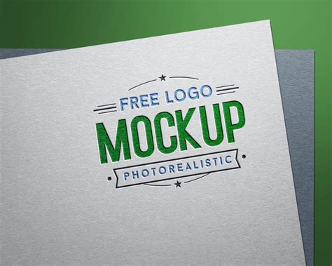 Free Debossed Color Logo Design / Logotype Mockup PSD - Good Mockups