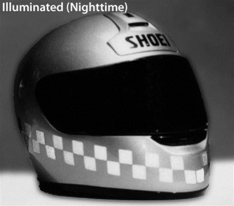 Motorcycle Helmet Black Reflective Checkered Tape Kit 3M Stand out ...