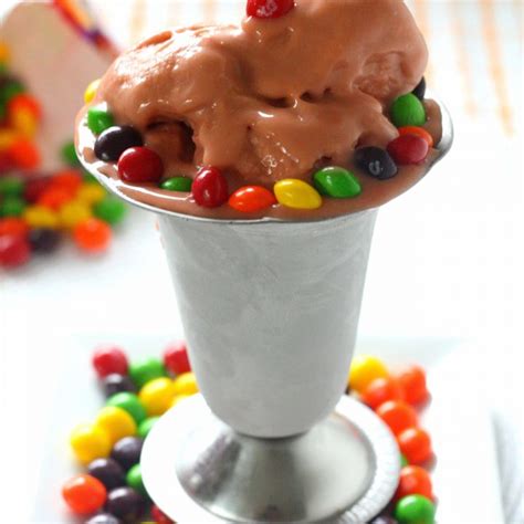 Skittles Ice Cream for #IceCreamWeek - Chocolate Moosey