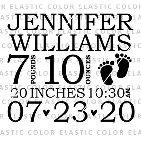 Baby Birth Announcement SVG Baby Announcement Template Cricut | Etsy