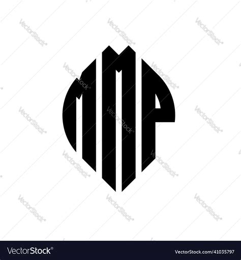 Mmp circle letter logo design Royalty Free Vector Image