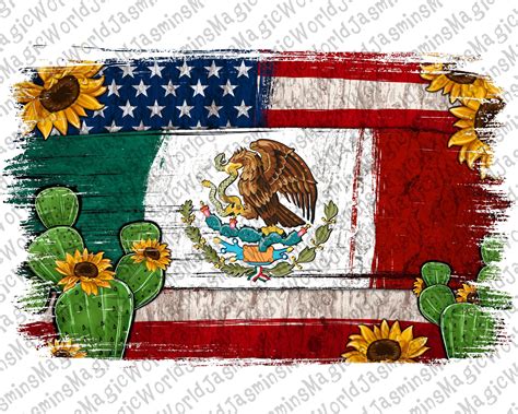 Mexican American Flag Background Png, Mexican Flag Png Sublimation ...