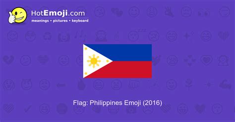 🇵🇭 Flag: Philippines Emoji Meaning with Pictures: from A to Z