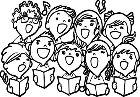 Children Singing Coloring Page at GetColorings.com | Free printable ...