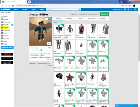 Roblox Catalog Template