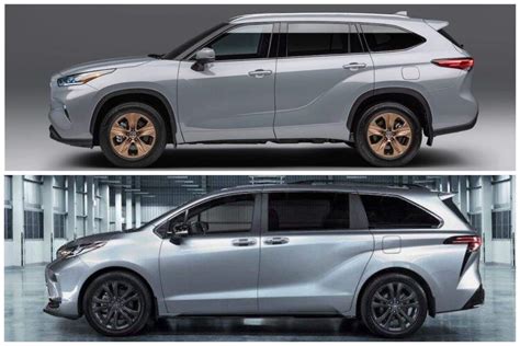 2023 Toyota Highlander Hybrid vs. 2023 Toyota Sienna: Hybrid Family ...