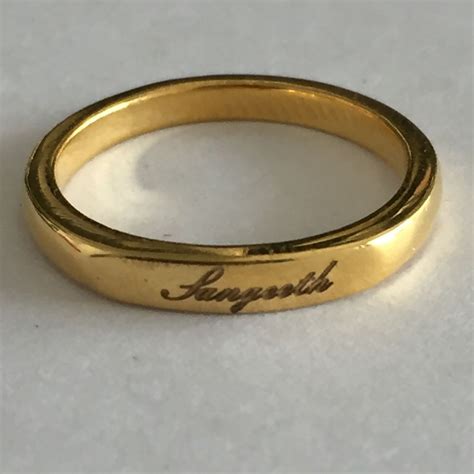 Exclusive Name Engraved Gold Ring