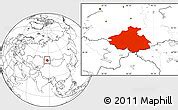 Shaded Relief Location Map of Altai Republic