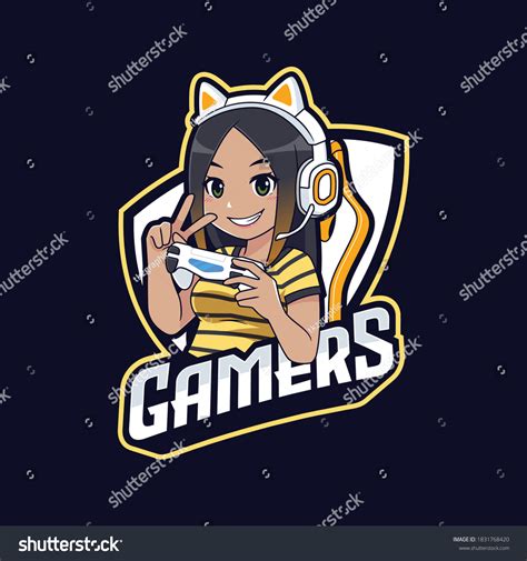 Anime Gamer Girl Logo: Over 209 Royalty-Free Licensable Stock Vectors ...