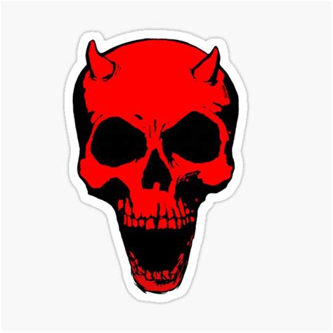 "Demon Skull" Sticker by Mancky | Redbubble