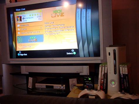 My xbox 360 setup - The living room in which i play my xbox 360. Big ...