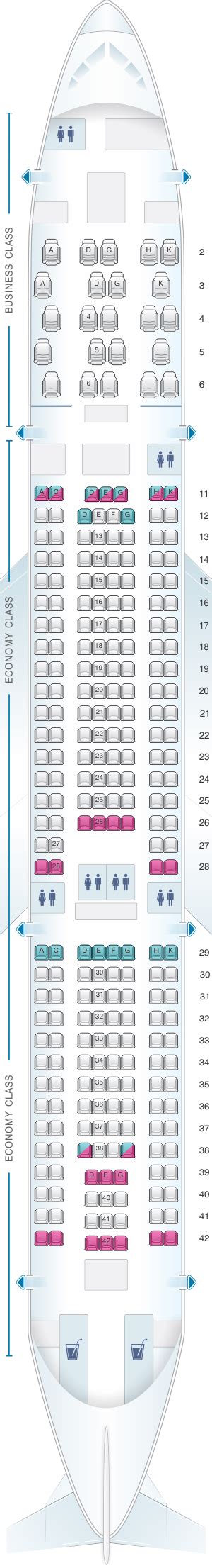 Seat Map Aer Lingus Airbus A330 200 Config. 2 | SeatMaestro