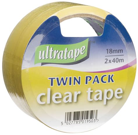 Ultratape Clear Tape Clear Tape 18mm x 40m Twin Pk - djkit.com