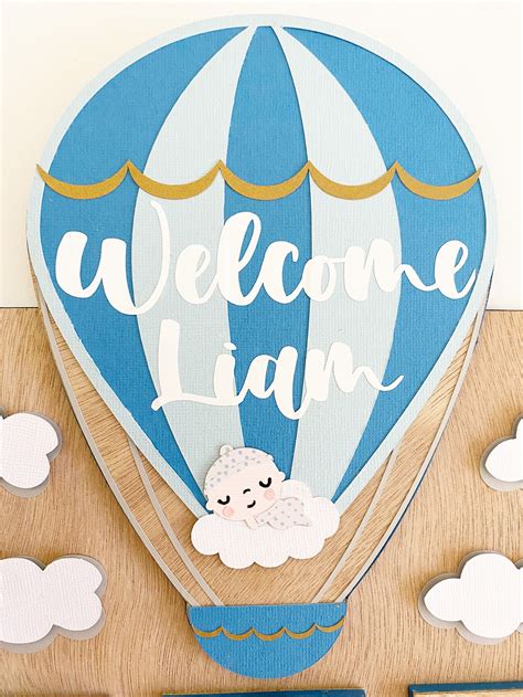 Baby Welcome Sign, Door Sign, Baby Birth Information Sign, Hospital ...