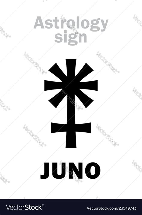 Astrology asteroid juno Royalty Free Vector Image