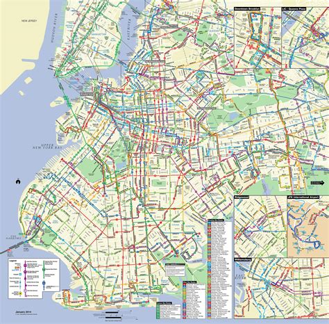 Map of NYC bus: stations & lines