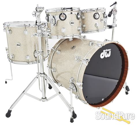 DW 4pc Collectors Series Mahogany Drum Set-Broken Glass