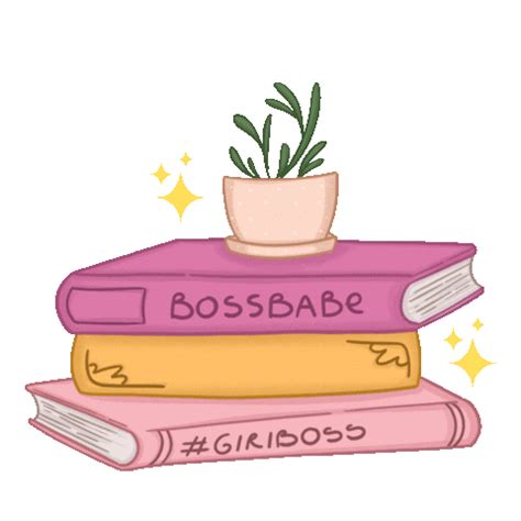 Book Boss Sticker by Roxy James for iOS & Android | GIPHY | Book gif ...