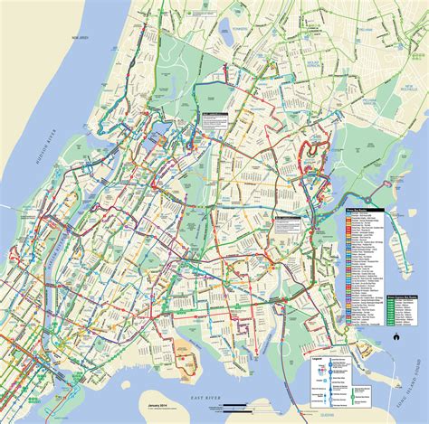 Map of NYC bus: stations & lines