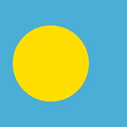 Palau flag vector - country flags