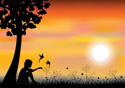 Sad Girl Sitting Under Tree Stock Illustrations – 16 Sad Girl Sitting ...