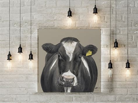 Friesian Cow Limited Edition Canvas Print – Grace Scott Art